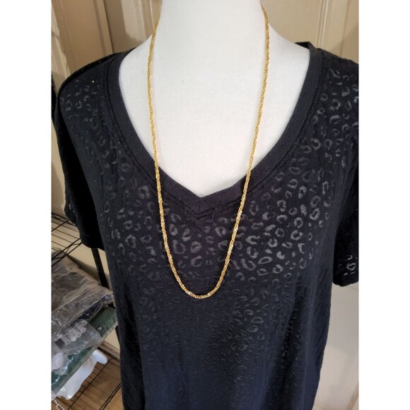 Vintage Womens Napier 28" Twisted Rope Style Gold Tone Necklace - Picture 4 of 9